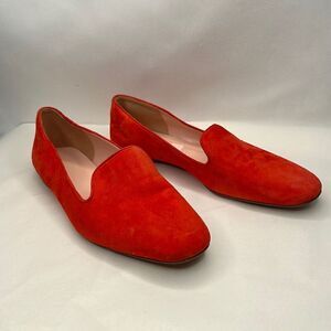 J. Crew Red/orange suede flats size 7.5